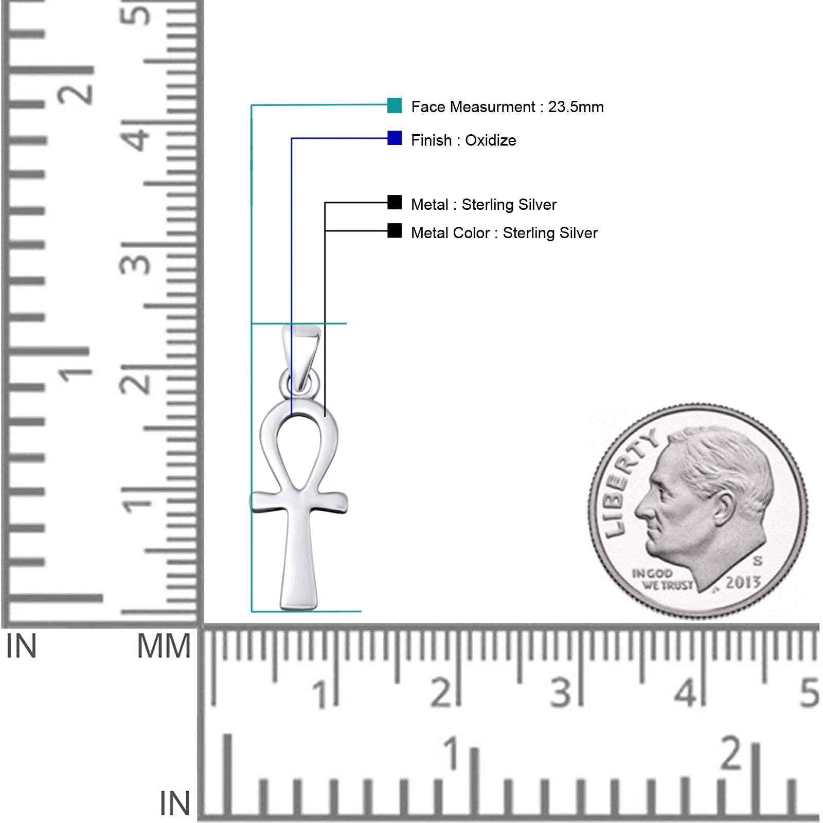 Blue Apple Imports - Wholesale Individual Charm/Pendant - Ankh Pendant Oxidized1