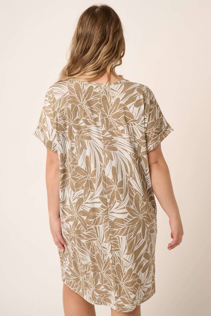 mittoshop - Vendita all'ingrosso Vestito - Donna - D1912PL - MINI ABITO DOLMAN PLUS CON STAMPA TROPICALE9