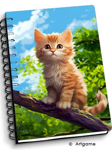 3D Royce Notebook 4" x 6" - Summer Kitten for wholesale by Artgame Ltd.