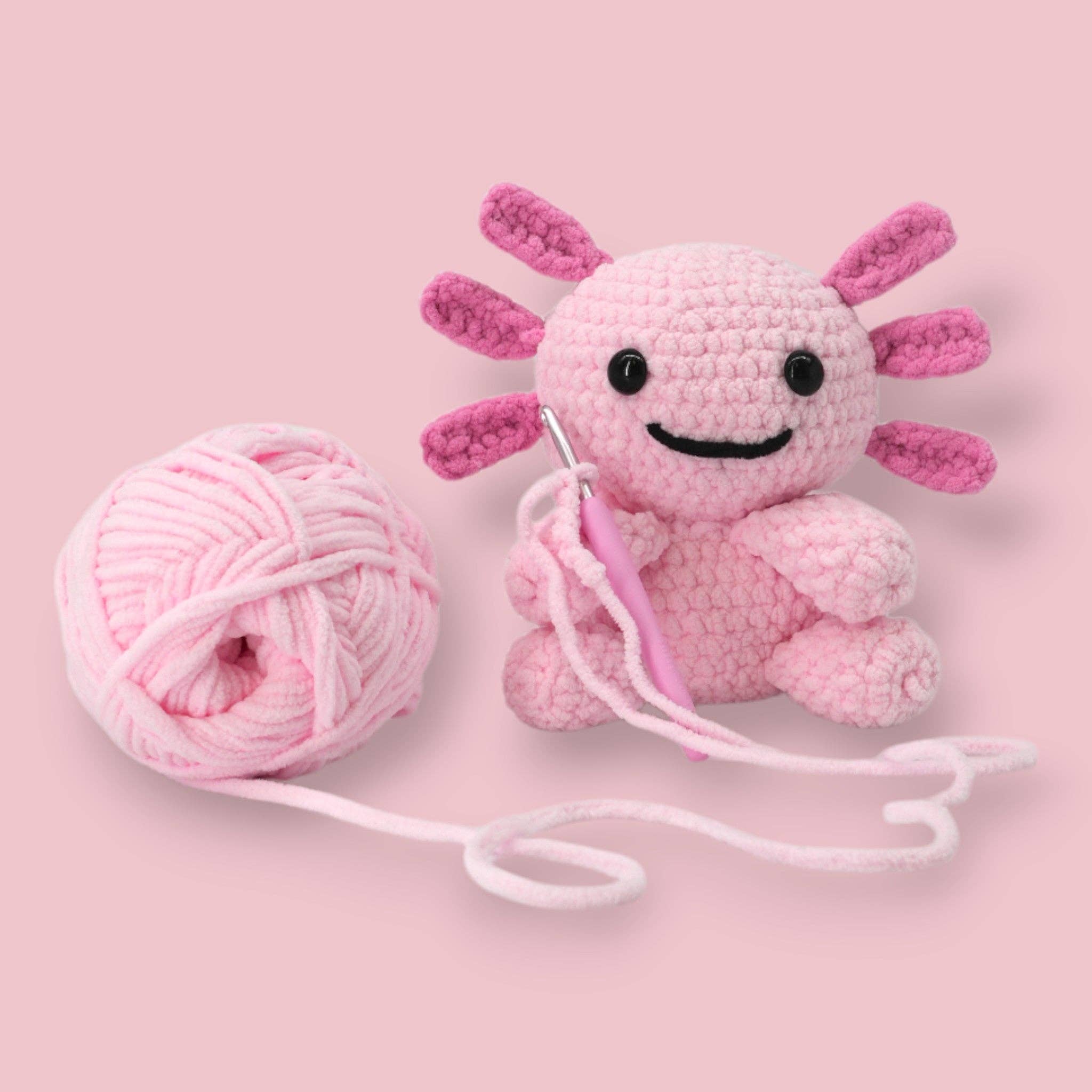 Okey Dokeys - Vendita all'ingrosso Attrezzi per lavoro a maglia/uncinetto - Kit Uncinetto Axolotl - Alexia l'Axolotl Pupazzo di Peluche7