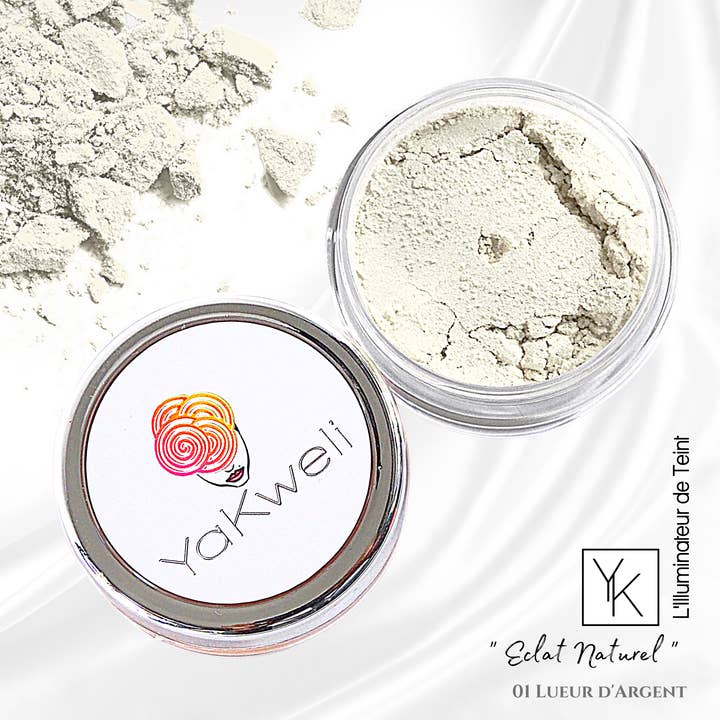"ECLAT NATUREL" (Highlighter-Illuminateur de teint) pour la vente par YAKWELI NATURAL COSMETICS
