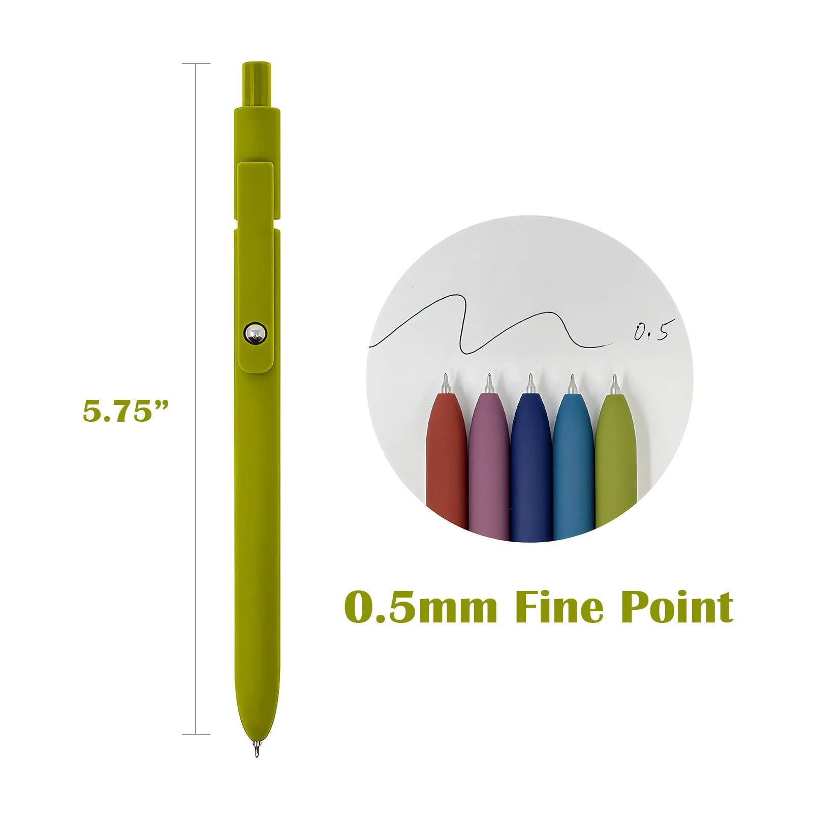 Wrapables.com - Wholesale Pen - Wrapables Smooth Retractable Black Ink Gel Pens 0.5mm, Set 510