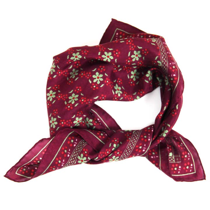 Les Belles Vagabondes - Wholesale Head Scarf - Women's - Mini Natasha Bordeaux1
