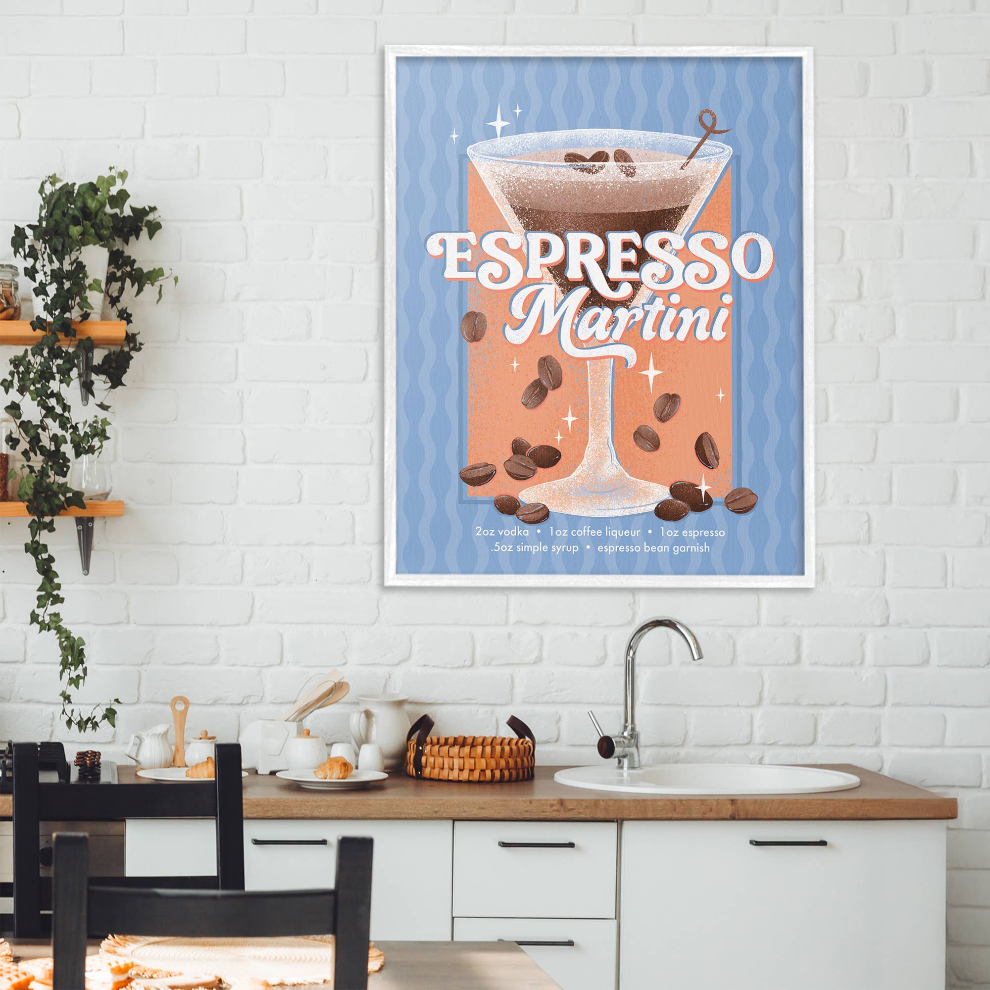 Stupell Industries - Wholesale Wall sign - Retro Espresso Martini & Recipe - Framed Wall Art6