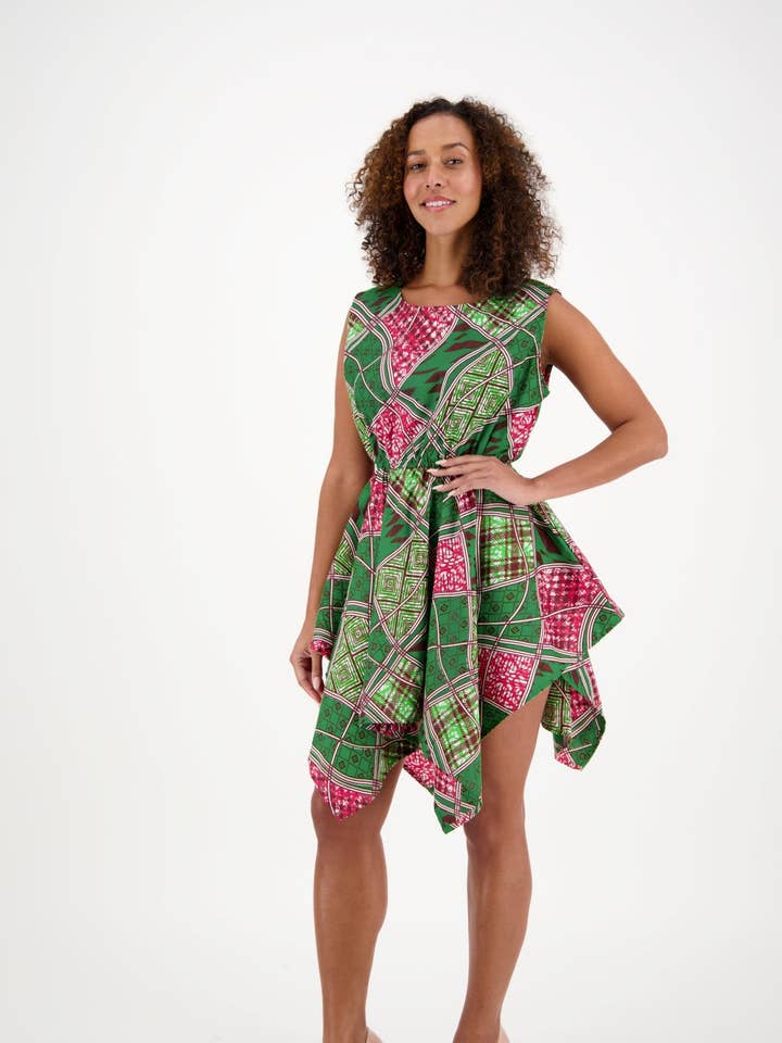 Abito senza maniche con stampa patch africana 2182 per la vendita all'ingrosso da parte di Advance Apparels
