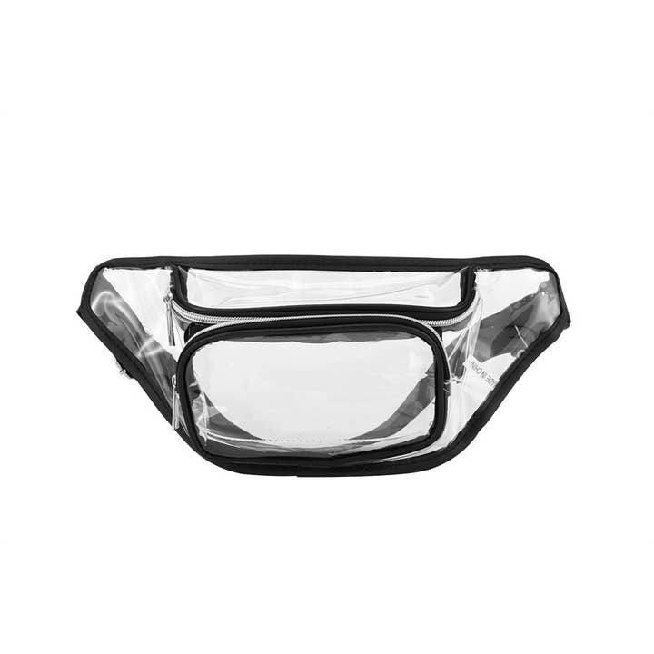Ladies Clear See Thru Fanny Pack Handbag for wholesale by Nima Accessories Inc