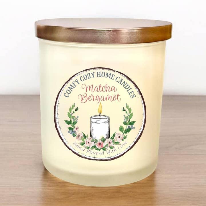 Pure Elegantie Luxe Kaars met Doos Matcha Bergamot voor wholesale door Comfy Cozy Home