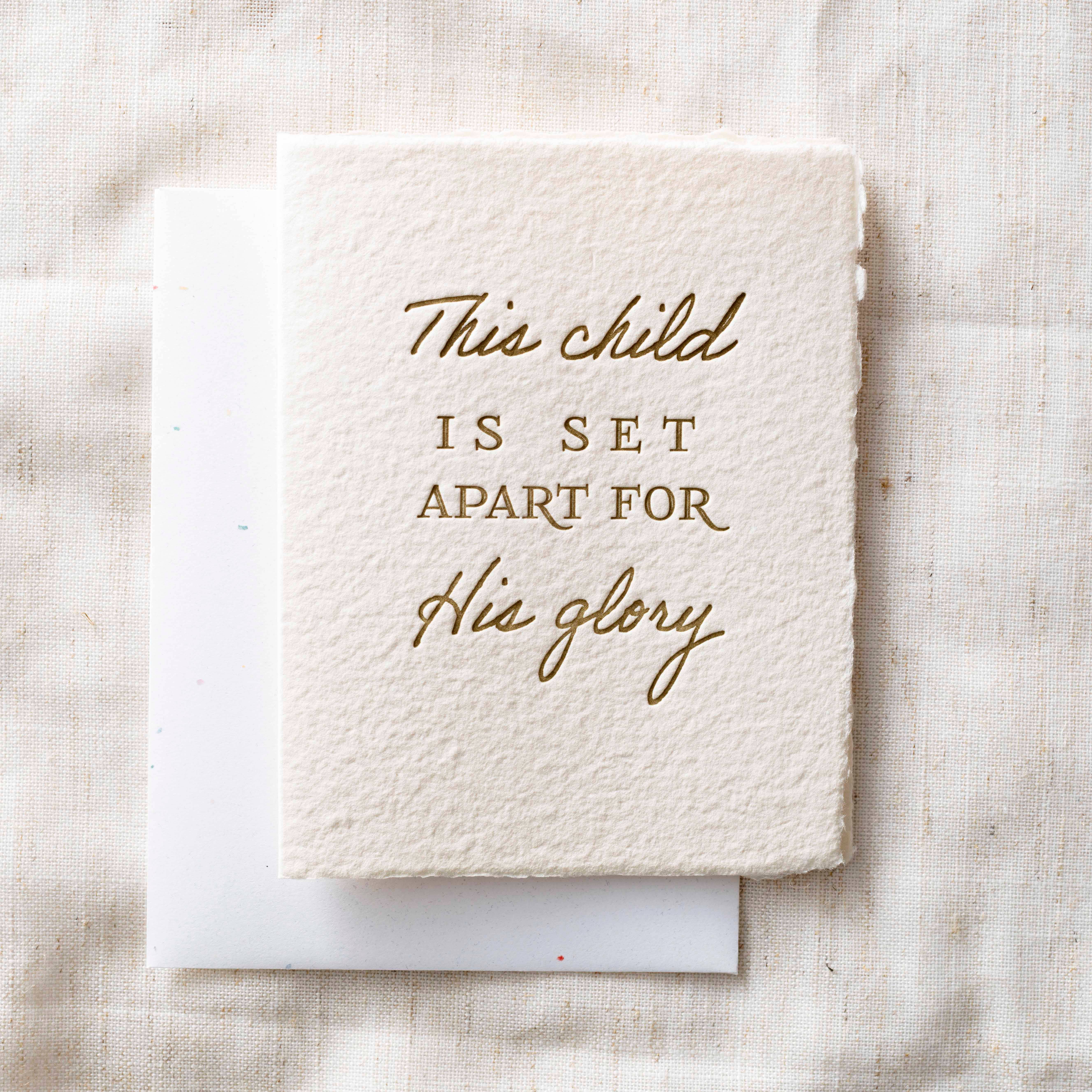 Paper Baristas - Wholesale Baby Card - This Child Is Set Apart | Baby Christian ChurchGreeting Card