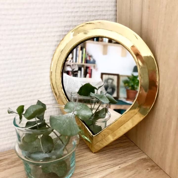HandmadeBestSeller - Wholesale Wall Mirror - Mini Moroccan Mirrors In Gilded Copper ( DROP )