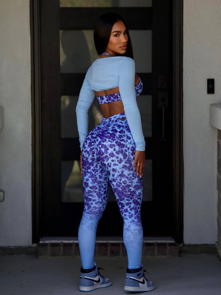 Blue Lagoon scrunch legging voor wholesale door noireblanc