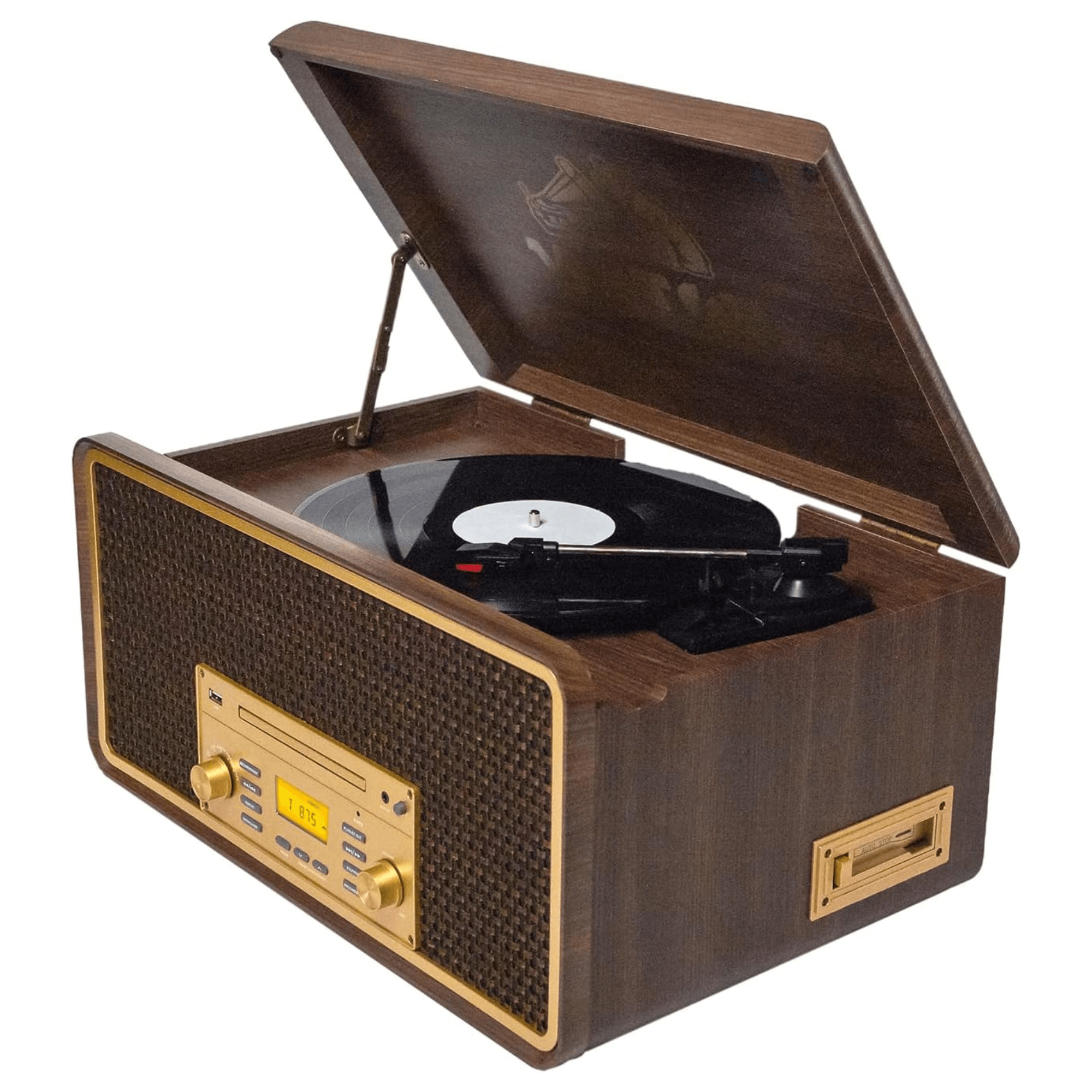 JupiterGear Home - Wholesale Speakers - Victor Monument 8-in-1 Wood Music Center w 3-Speed Turntable13