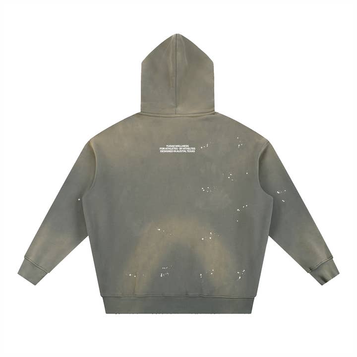 YUDAE - Wholesale Hoodie - Unisex - Vintage Washed Frayed Fleece Hoodie3