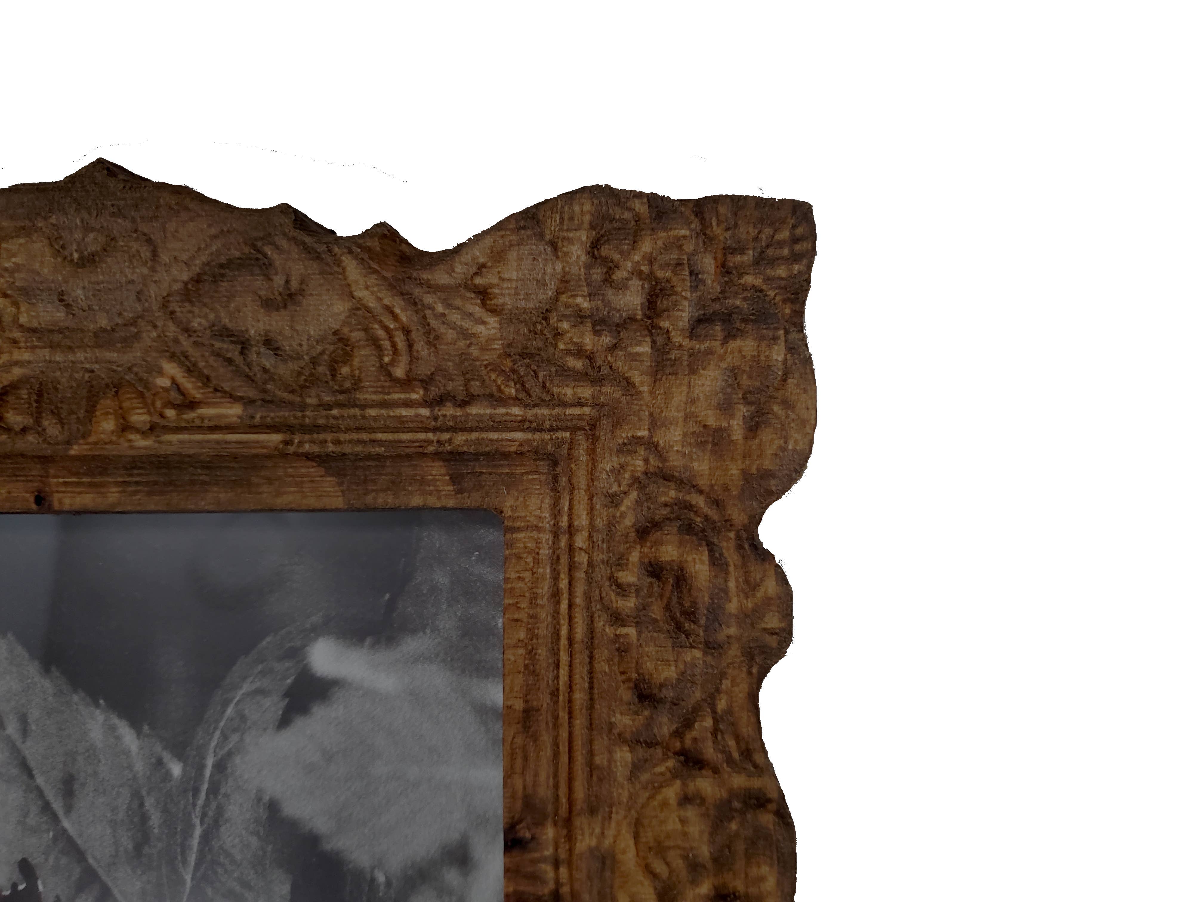 Early American 5x7 Ornate Wood Antique Style Picture Frame Unique Carved and Old Fashioned for wholesale on Faire2