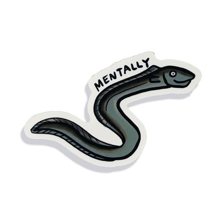 Autocollant Anguille Mentale pour la vente par Culture Flock