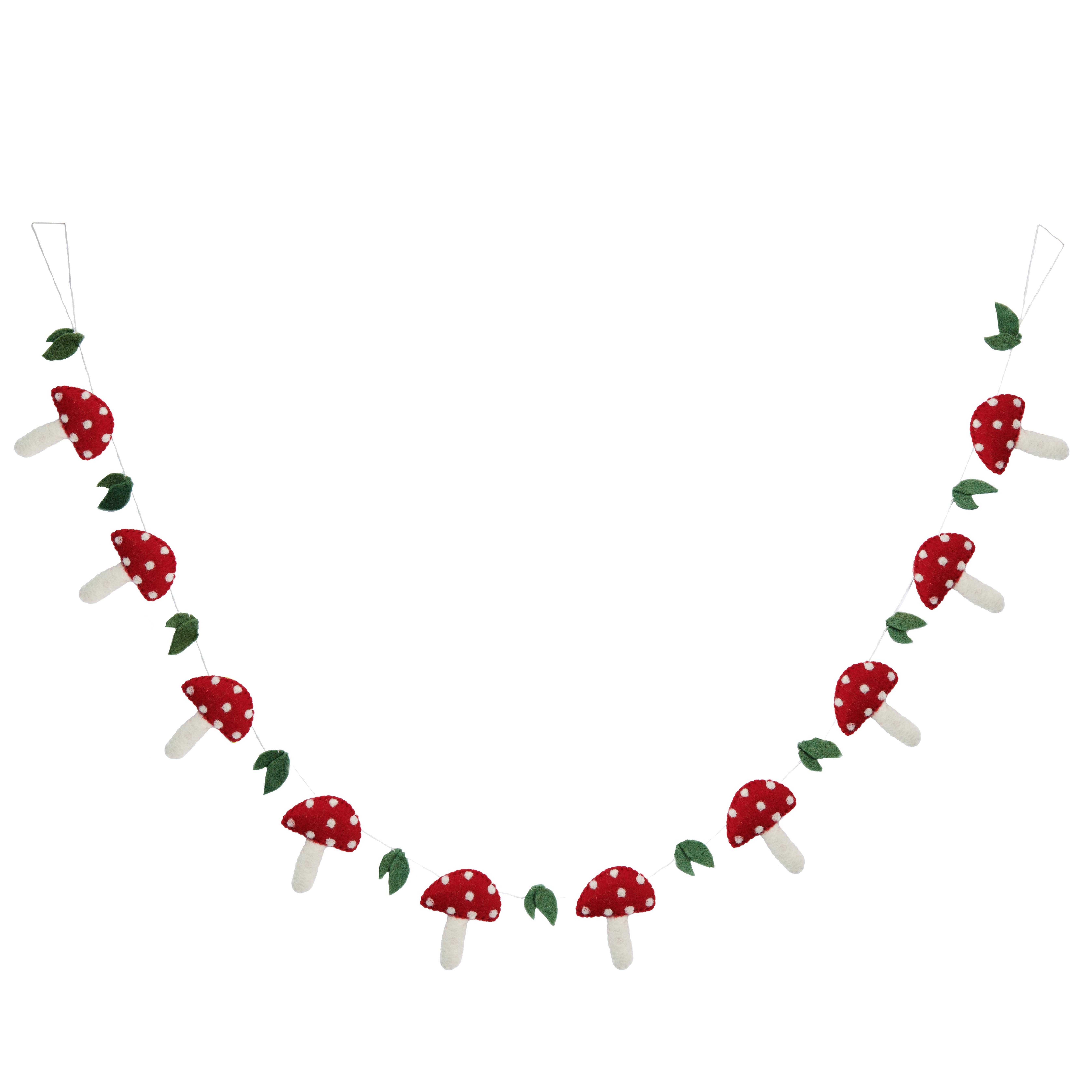 Global Goods Partners - Wholesale Bunting/Garland - Felt Mushroom Garlands0