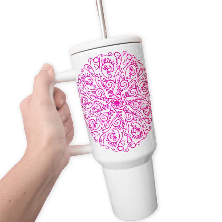 Sweary Mandala 40 Oz Tumbler for wholesale by tcbco