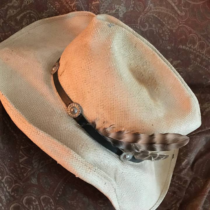 Hip Vintage Hats & More – wholesale Cowboy Hat – Women’s – Hip Vintage Distressed Cowboy Hat w/ Silver Concho Hatband18