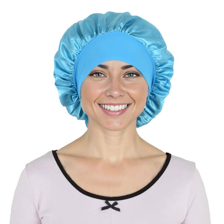 AK Brand - Wholesale Sleep cap / bonnet – women's - Satin Sleep Bonnet Wide Band Hair Protection Curly Hair10