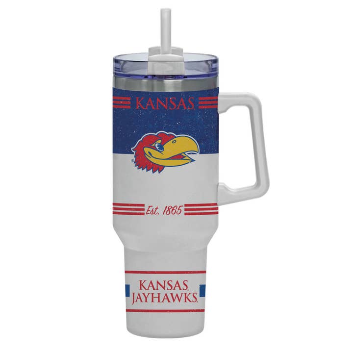 40oz Kansas Jayhawks Rocky Vintage Tumbler for wholesale by Indigo Falls