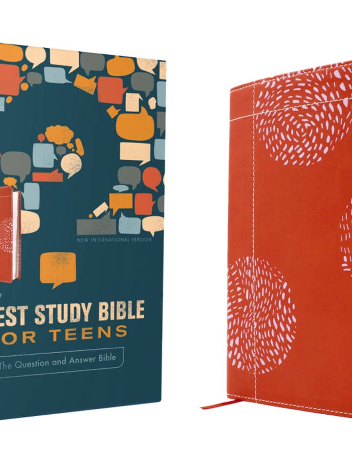 NIV Quest Study Bible For Teens, Leathersoft Coral for wholesale by HarperCollins Christian Publishing