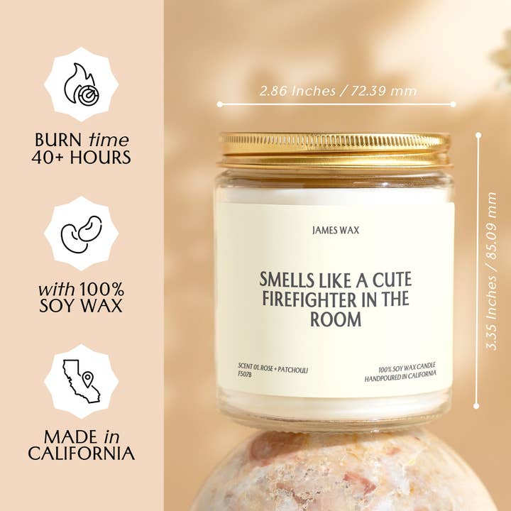 James Wax - Wholesale Jar/Filled Candle - Firefighter Candle Smells Like a Cute Firefighter F507B3