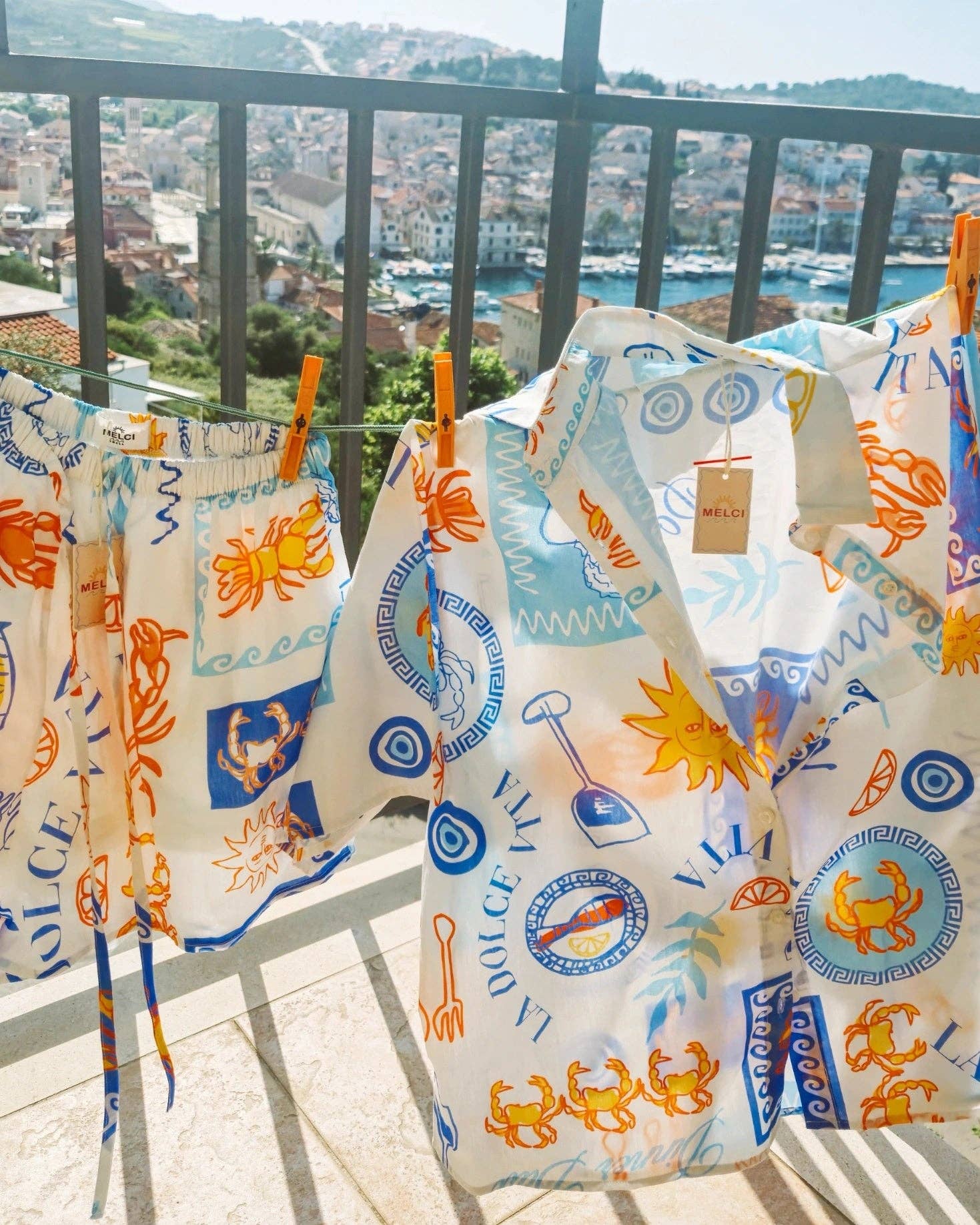 Melci Studio - Vente Ensemble de vêtements d'intérieur – femme - Ensemble Deux Pièces pour Dîner 100% Coton7