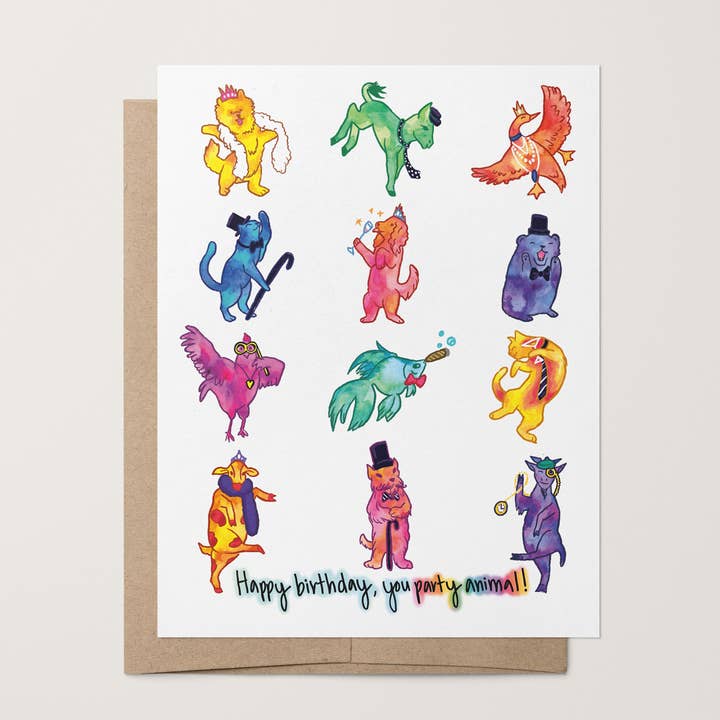 Party Animal Compassion Card - Birthday for wholesale by A Touch of Moxy