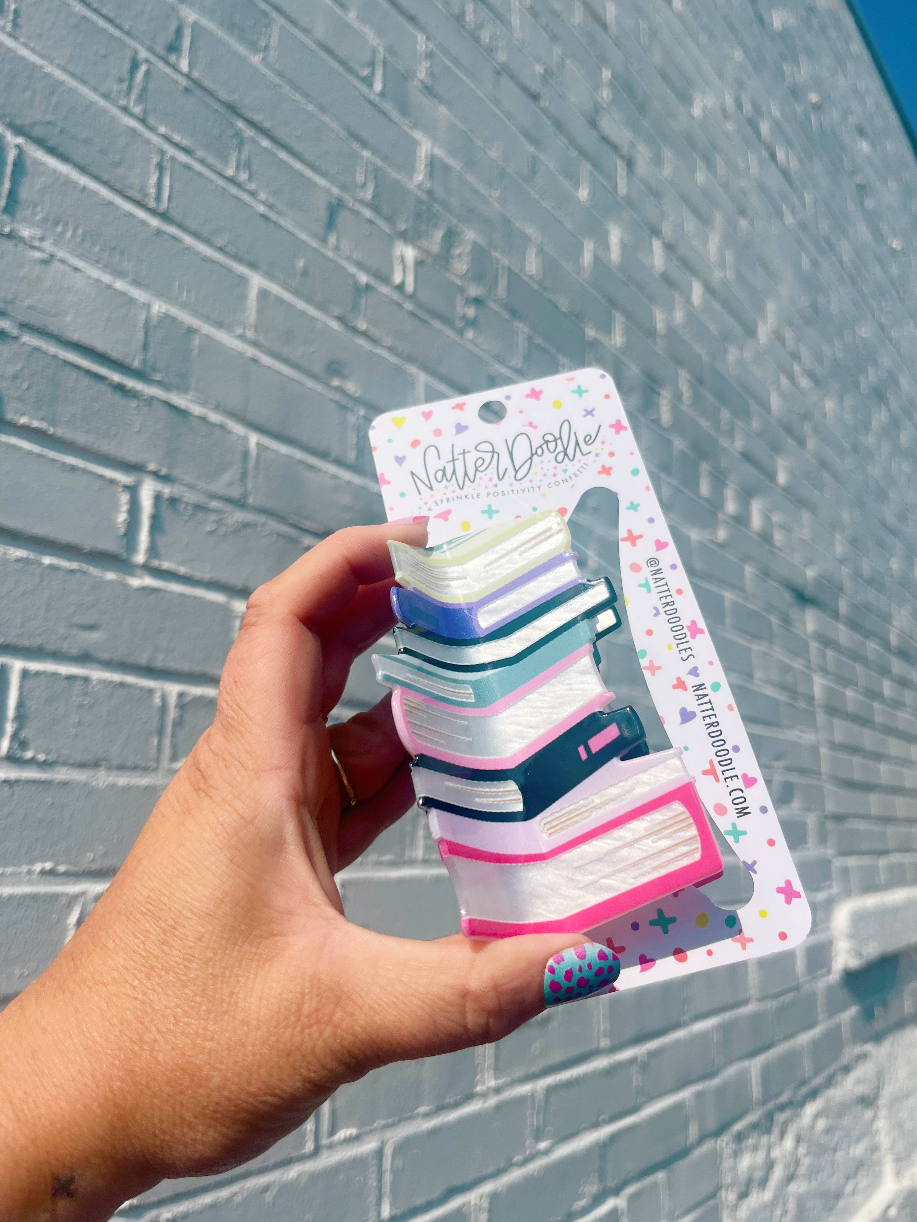 NatterDoodle – wholesale Hair clip – Women’s – Read My Clips Book Hair Claw | Book Lover Hair Accessory 5