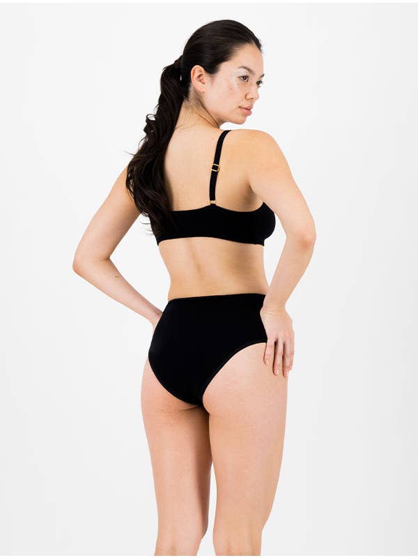 Black Ebony Mina bra - Organic Cotton - Black-Ebony for wholesale on Faire6