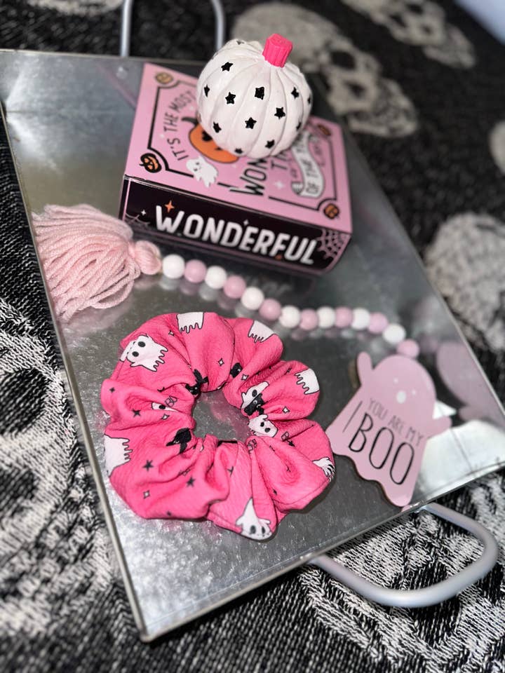 Pink-A-Boo Large Scrunchie for wholesale by Valley Girl Co.