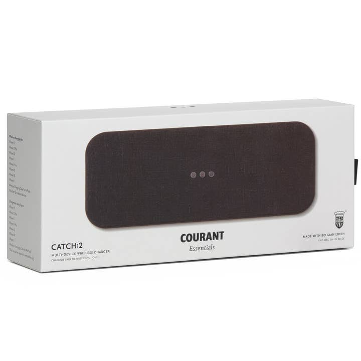 Courant - Wholesale Charging Dock - CATCH:2 - Essentials Linen Wireless Charger - Dual Charging
