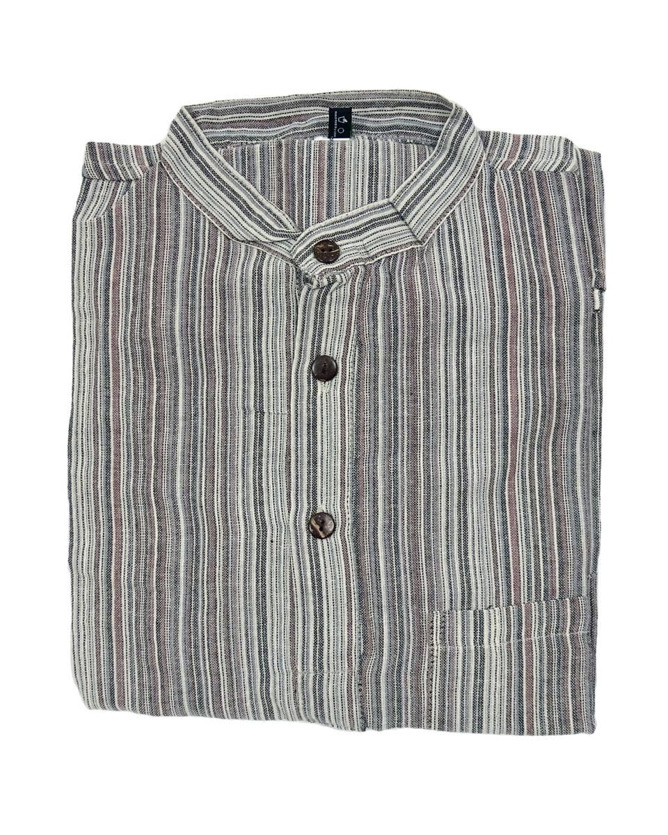 Zig Zag Asian Collection - Wholesale Button Down Shirt - Men's - Striped Cotton Kurta15