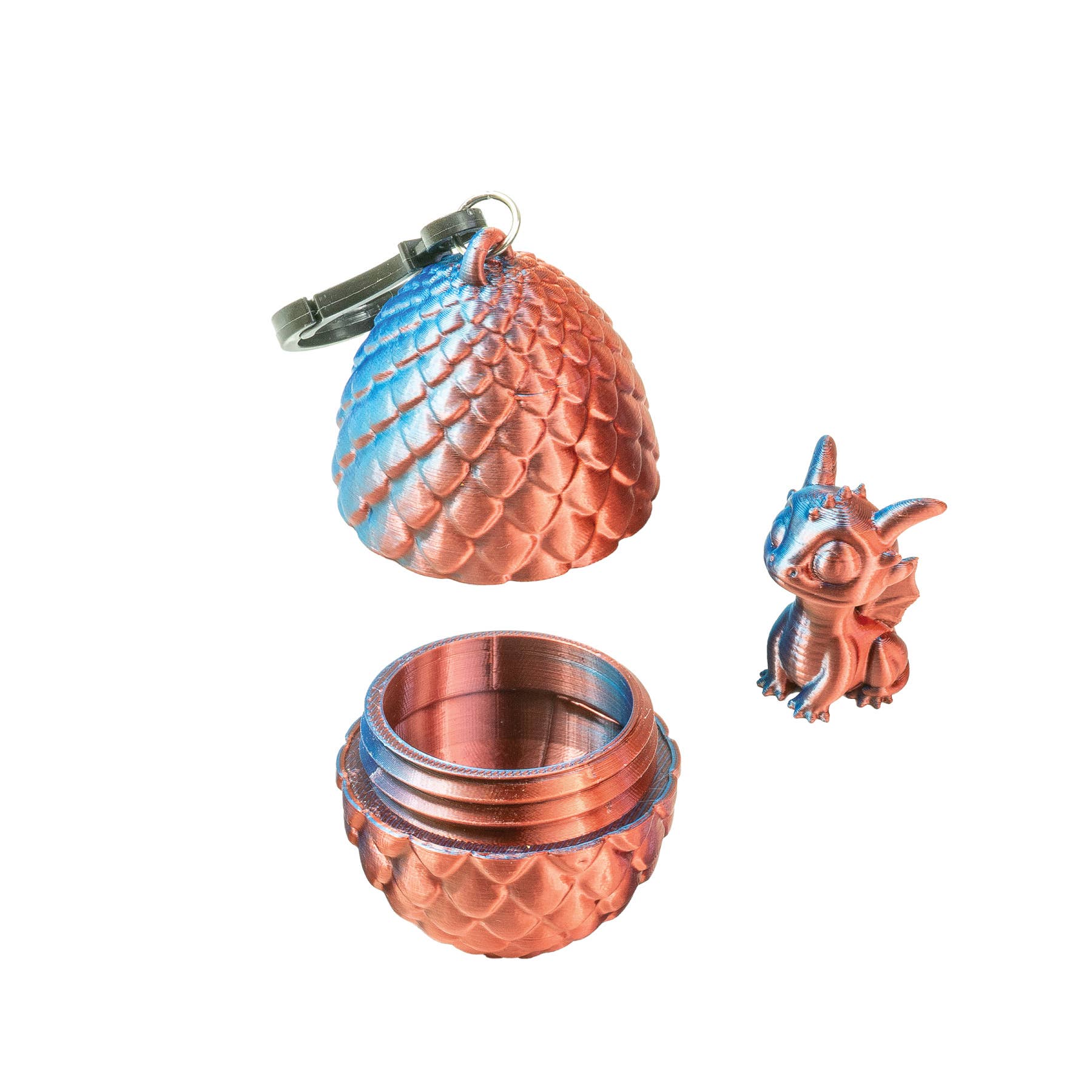 Geddes - Wholesale Keychain - Kids - 3D PRINTED DRAGON EGG W/ MINI DRAGON KEYCHAIN   12/DSP4