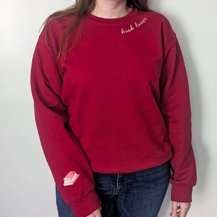 Bokälskare Broderad Tröja för wholesale av Bona Fide Bookworm