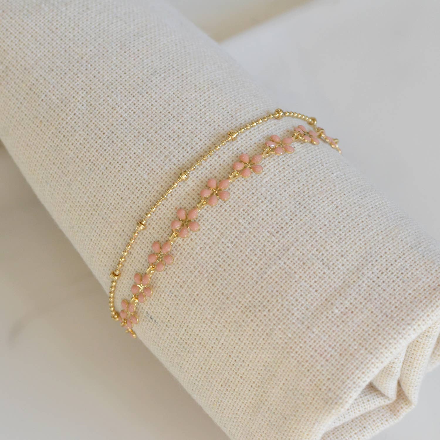 StarryNYC - Wholesale Schakelarmband - Verstelbare kettingarmbanden met gekleurde epoxyemaille bloemen7