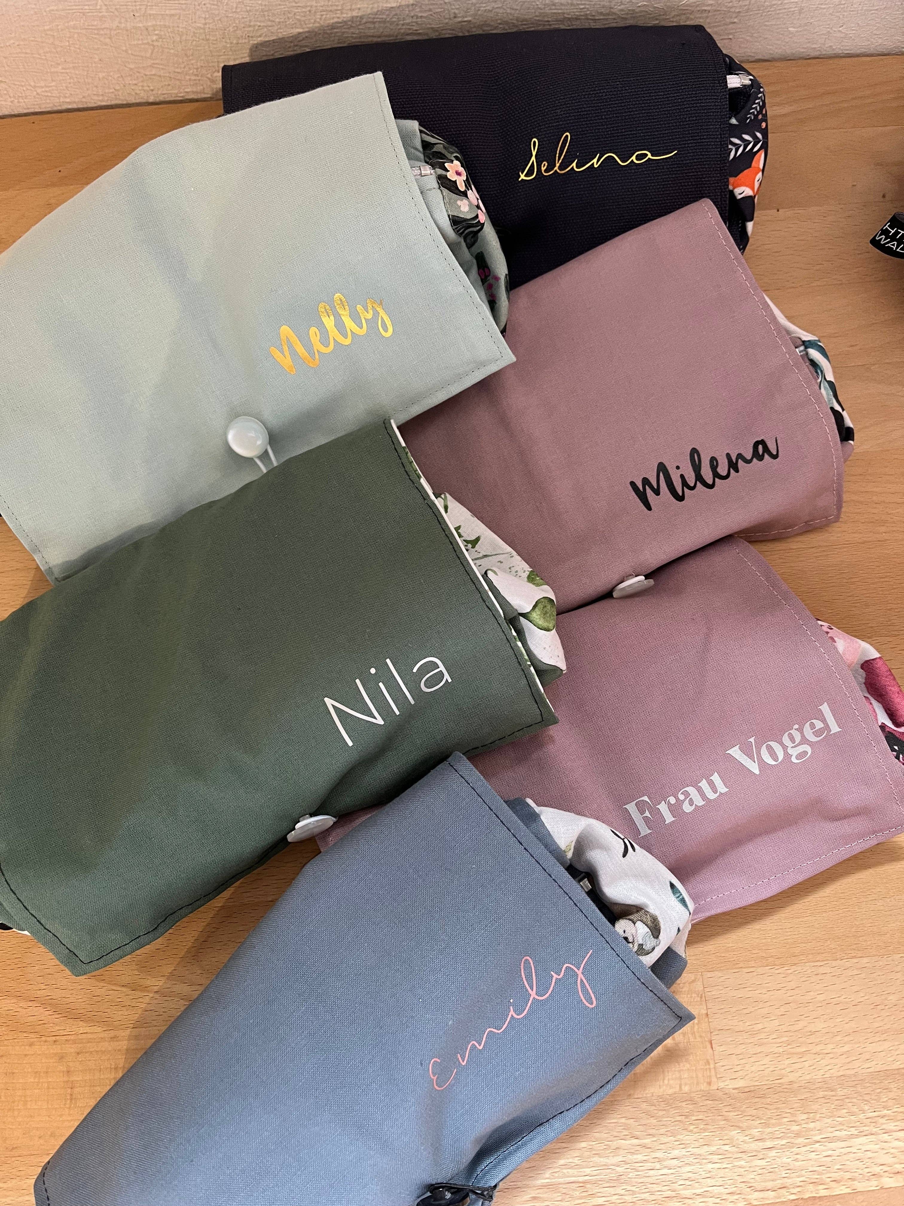 Tochter von Walter – Bolsa/estojo para lápis por atacado – Estojo pequeno rosa e azul para lápis5