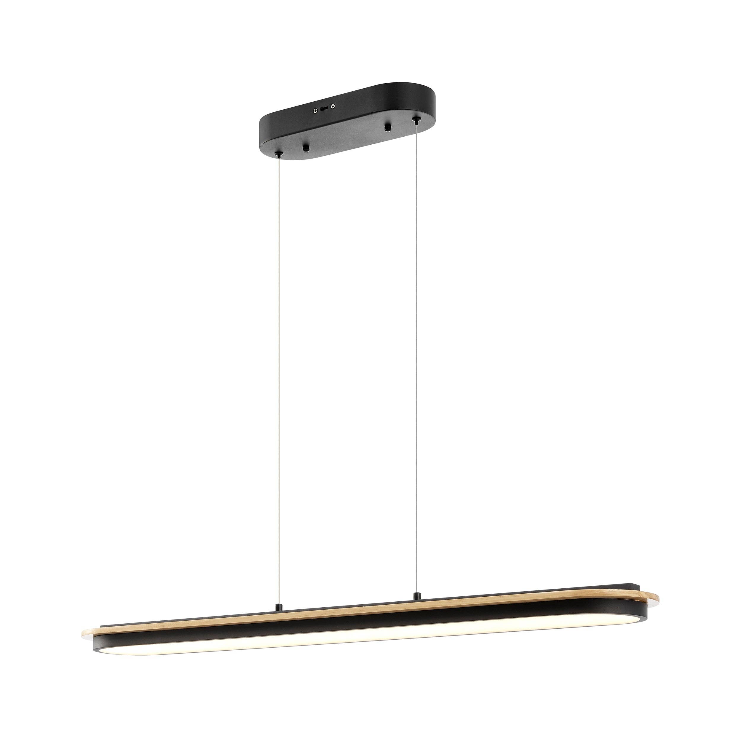 Finesse Decor - Wholesale Chandelier/Hanging Light - Chandelier Curved Linear Satin Black & Wood1