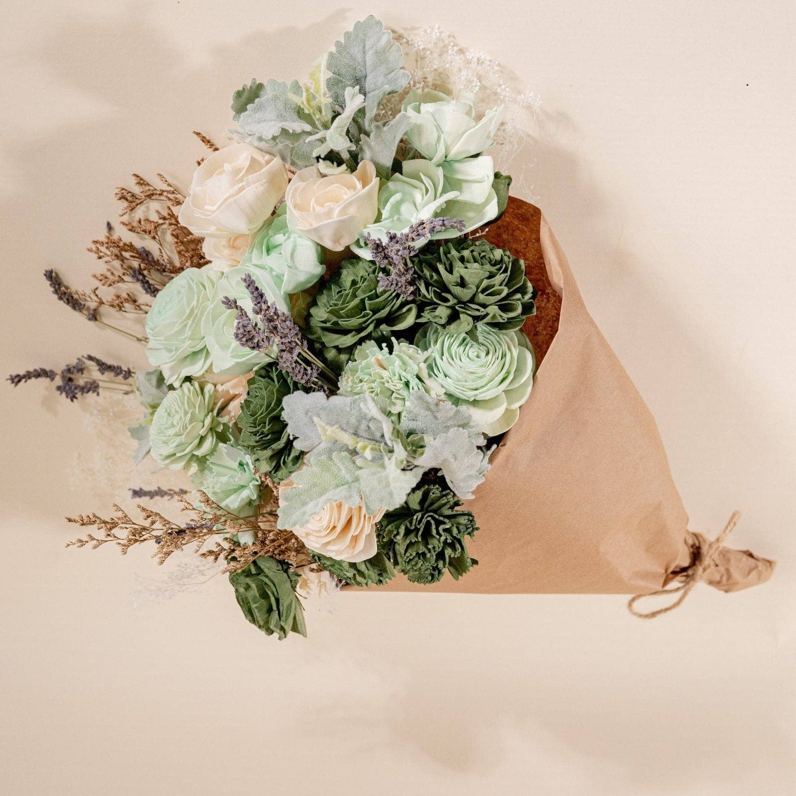 Sola Wood Flowers - Wholesale Artificial Flowers - Sage Meadows Loose Flower Finished Bouquet3