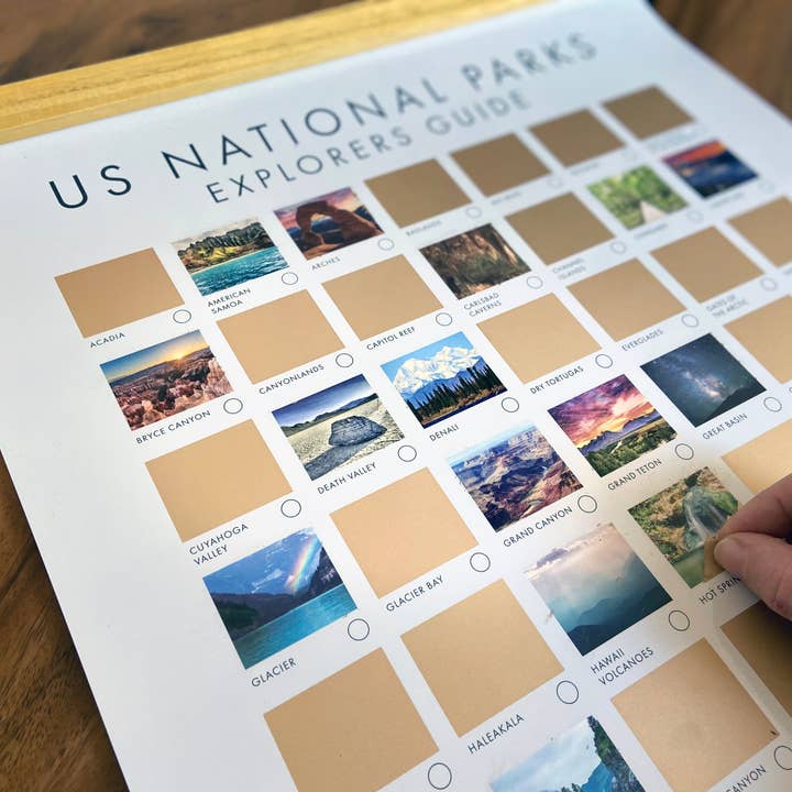 Epic Adventure Maps - Wholesale Poster - National Park Scratch Off Poster