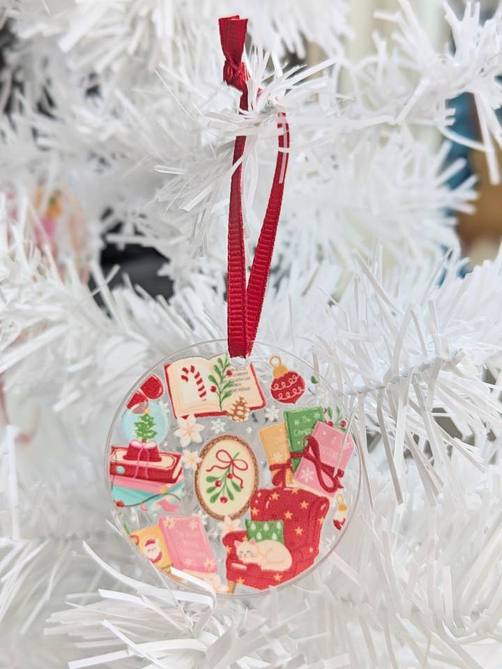 Bookish Christmas Ornament for wholesale by Elegance Create