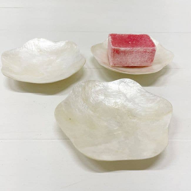 ByBazz - Venta al por mayor Bandejas/platos/boles decorativos - Schaaltje Schelp Capiz XS White8