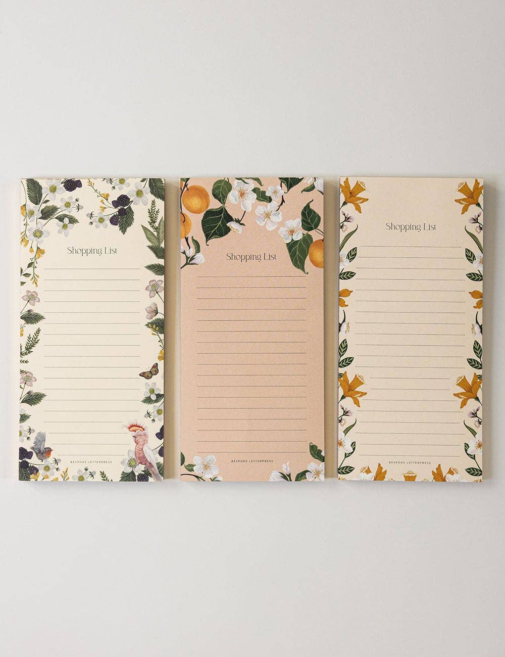Bespoke Letterpress - Wholesale Notepad - Peaches Shopping List DL Notepad8