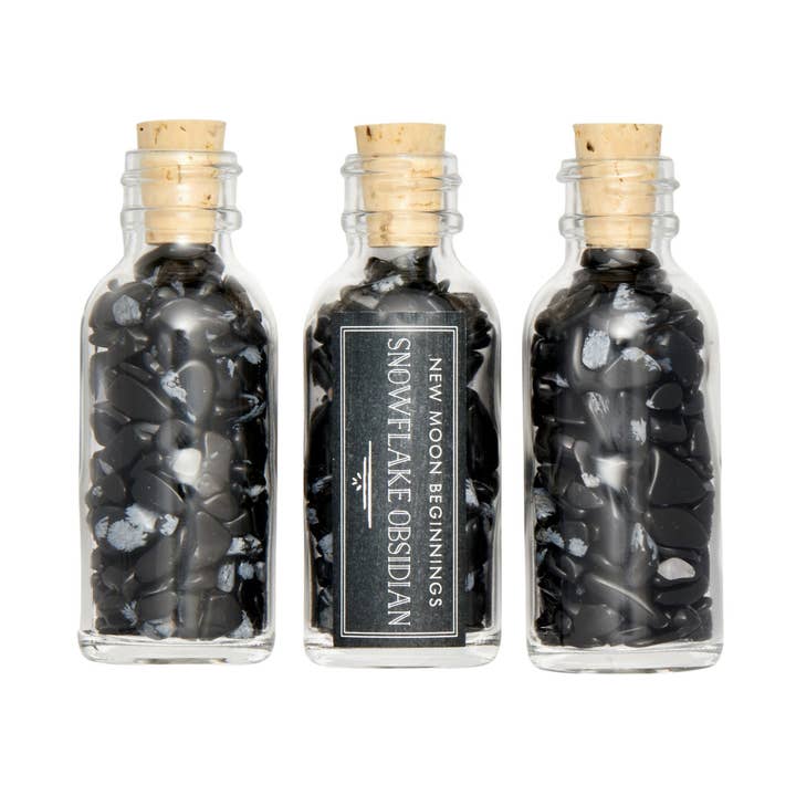 Snowflake Obsidian Gem Bottle - Snowflake Obsidian Chips and other Purchase Wholesale snowflake obsidian. Free Returns & Net 60 Terms on Faire trending on Faire.