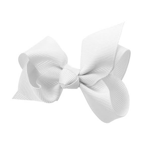 Medium Bow Clip White for wholesale by Beatrice & Bee