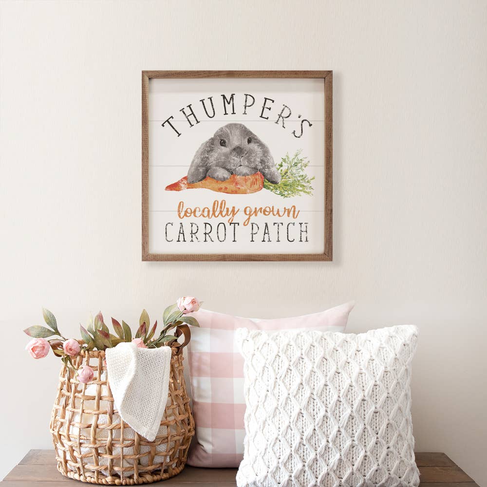 Kendrick Home - Wholesale Sign - Thumper's Carrot Patch White2