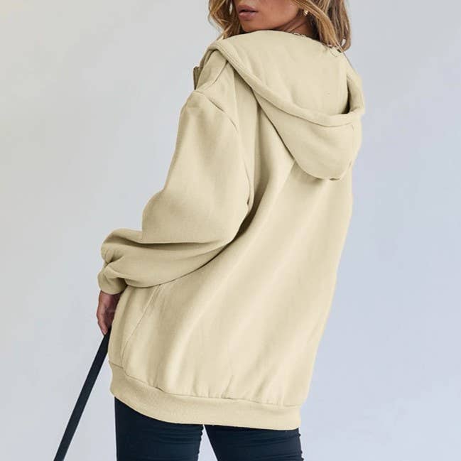 HIDDENBRAND - Wholesale Hoodie - Women's - Zip up oversized hoodie