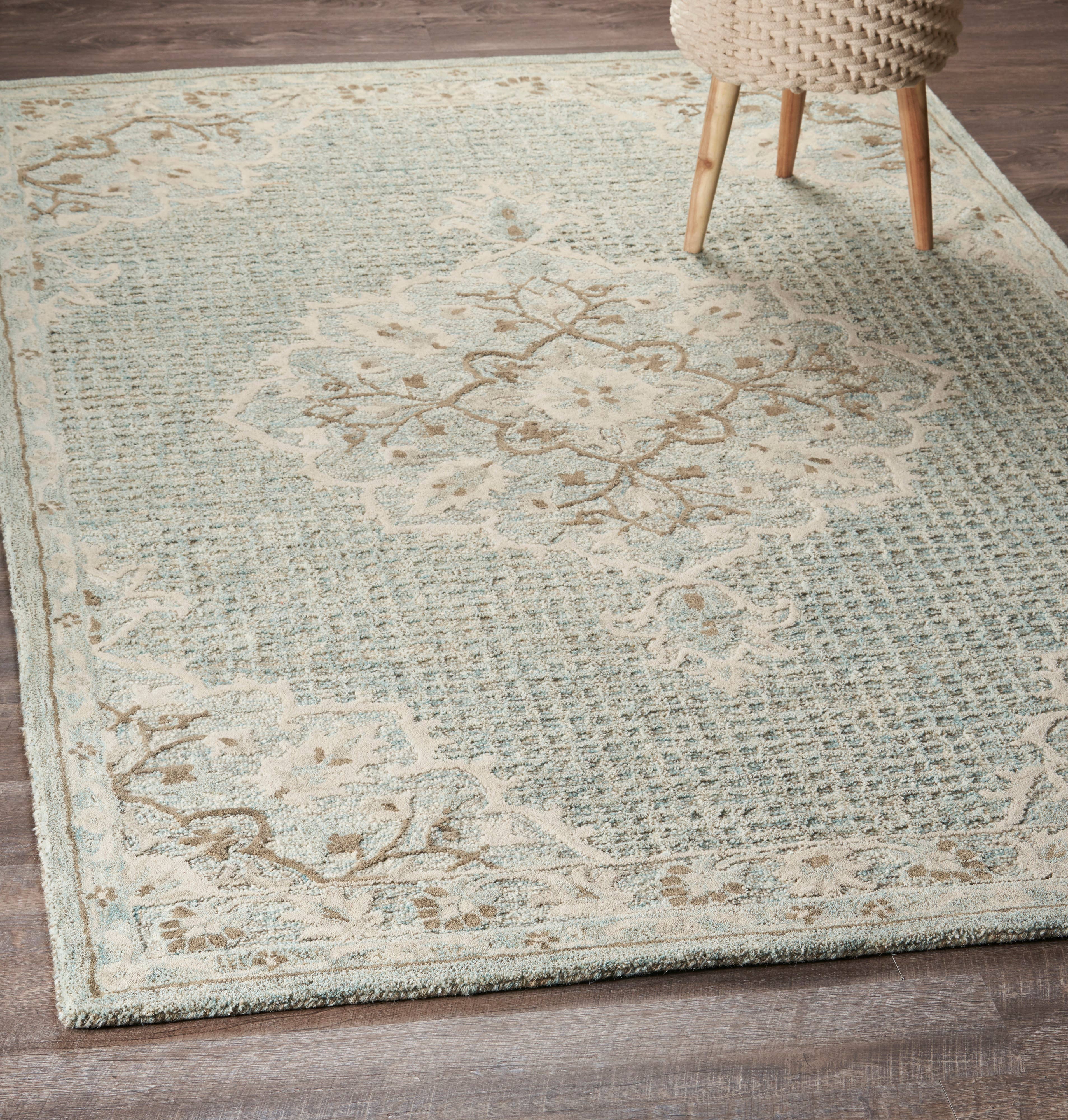 Turquoise Lagoon Medallion Area Rug for wholesale on Faire8