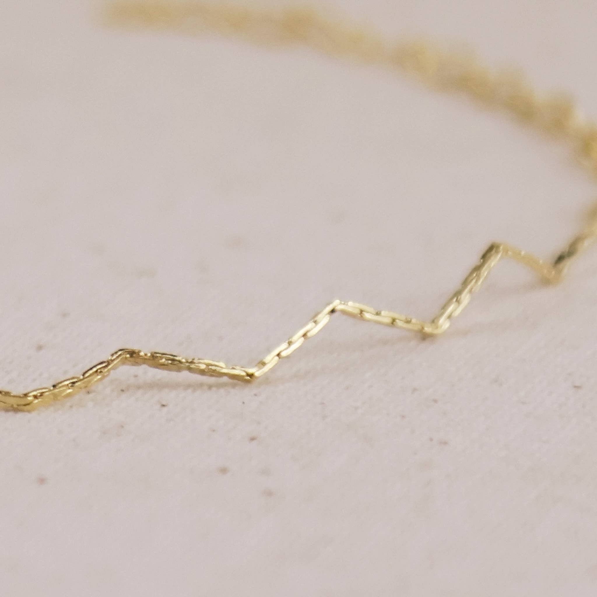 GoldFi - Wholesale Anklet - 18k Gold Filled Zig Zag Anklet2