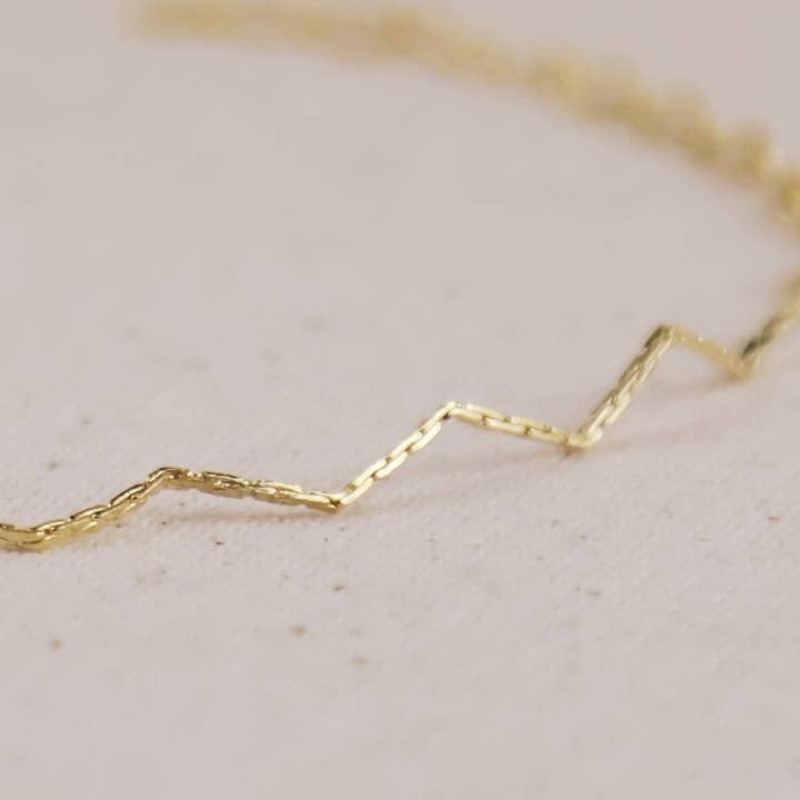 GoldFi - Wholesale Anklet - 18k Gold Filled Zig Zag Anklet2