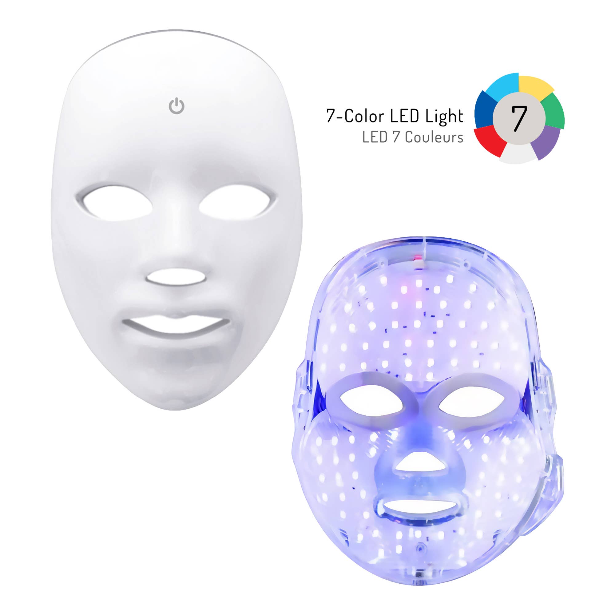 Pursonic - Vente Masque pour le visage - Masque facial de luminothérapie à 7 lumières3